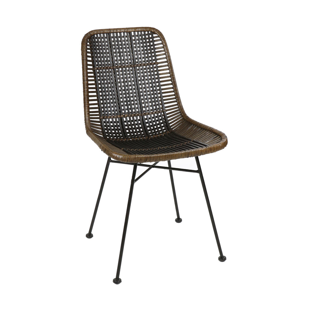 
                  
                    Rattan stol / metal - Mørke brun, Pomax
                  
                